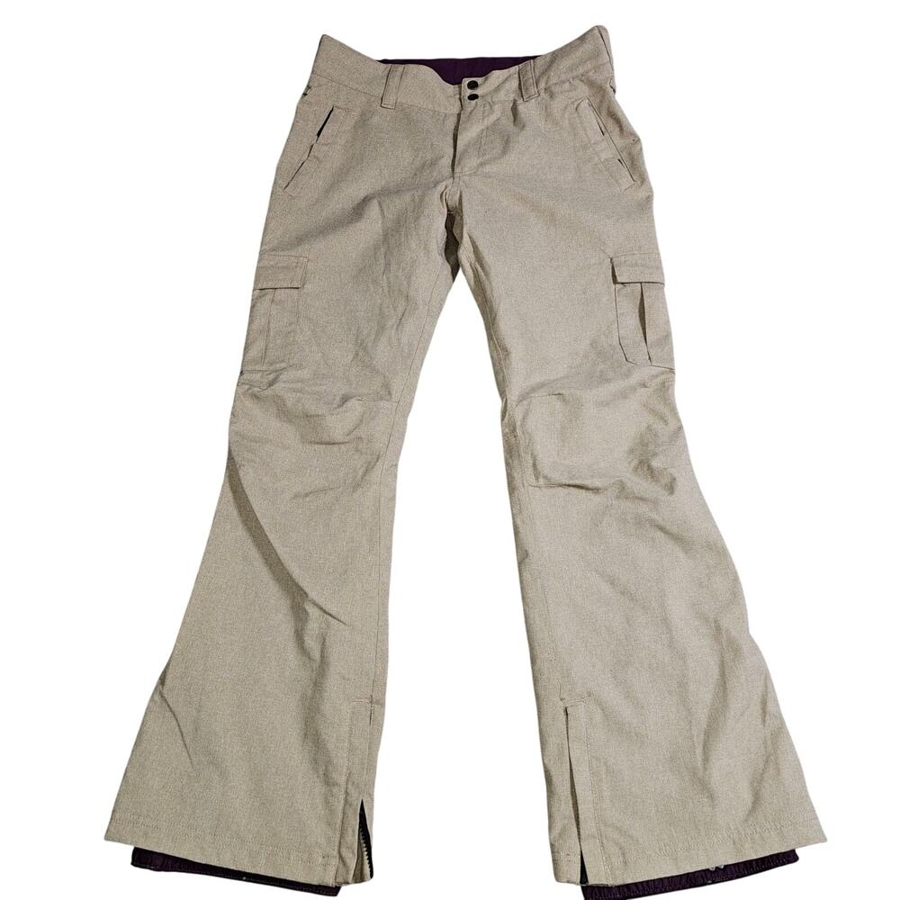 APERTURE, Tan Snowboard Pants, Flair Leg, Adjustable Waist Cargos, Medium